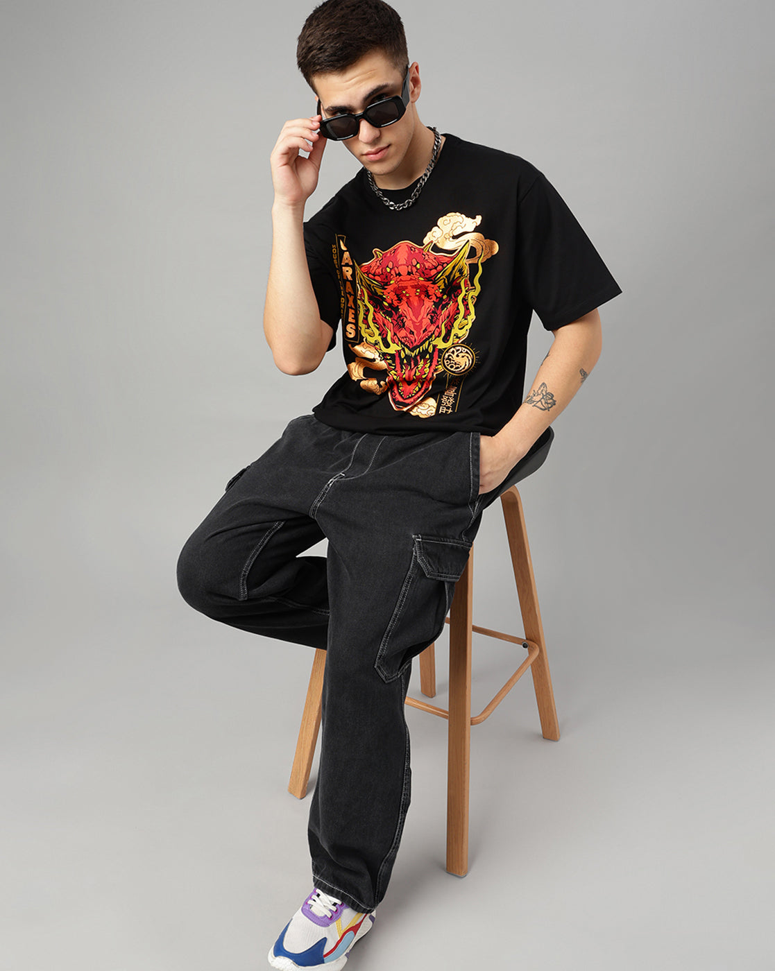 House Of The Dragon Caraxes Oversized Tshirt Men