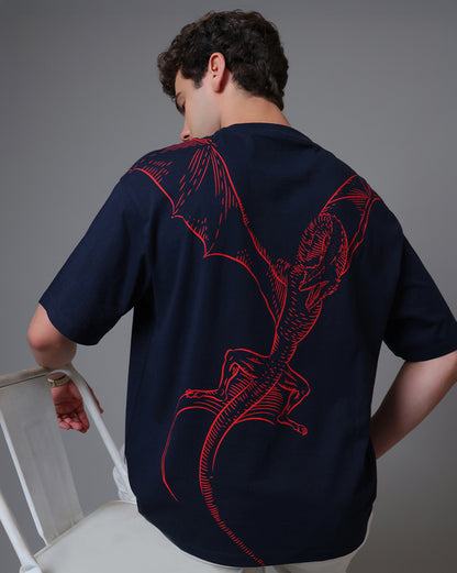 House Of The Dragon Caraxes Oversized Tshirt Men