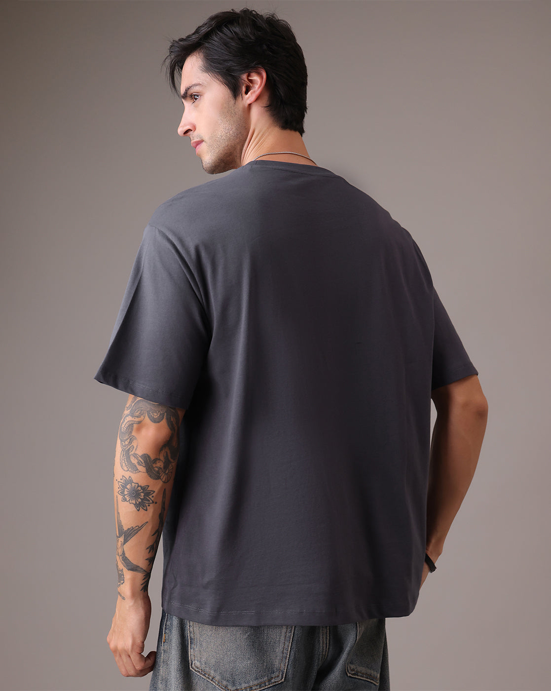 House Of The Dragon Grey Oversized Tshirt Men