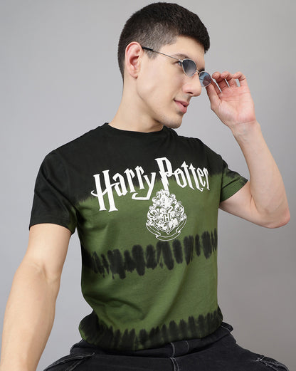 Harry Potter Slytherin Theme Tie-Dye Regular Fit Tshirt Men
