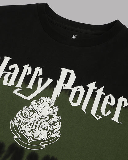 Harry Potter Slytherin Theme Tie-Dye Regular Fit Tshirt Men