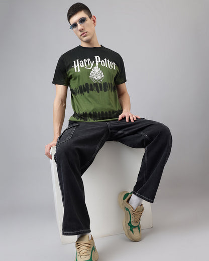 Harry Potter Slytherin Theme Tie-Dye Regular Fit Tshirt Men