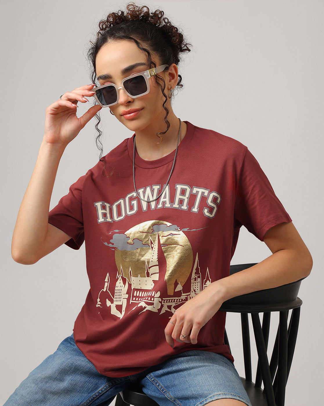 Harry Potter Hogwarts Oversized Tshirt Women