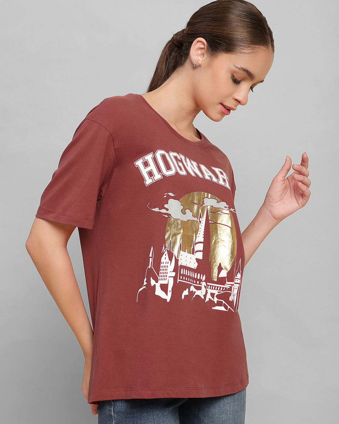 Harry Potter Hogwarts Oversized Tshirt Women