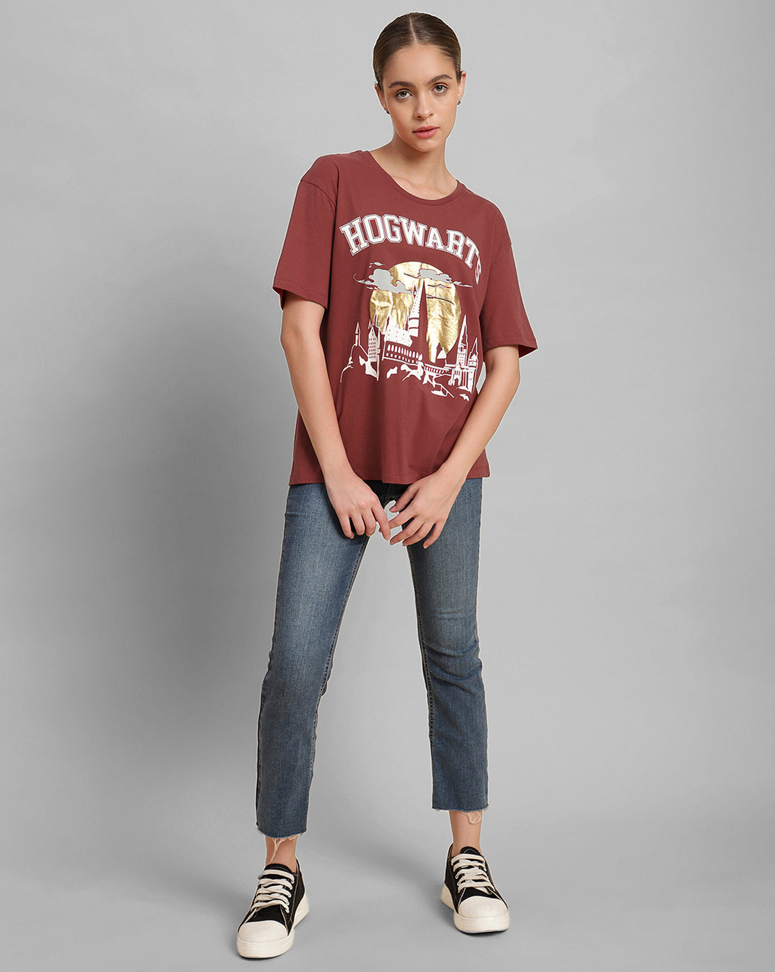 Harry Potter Hogwarts Oversized Tshirt Women