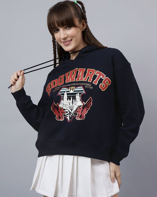 Harry Potter Printed Relaxed Fit Hoodie For Women