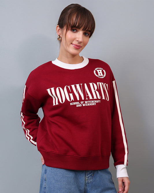 Harry Potter Printed Relaxed Fit Sweatshirt For Women