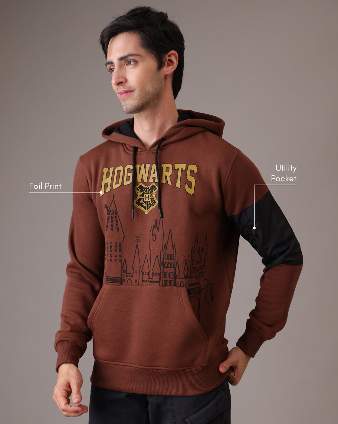 Harry Potter Hogwarts Regular Fit Hoodie Men