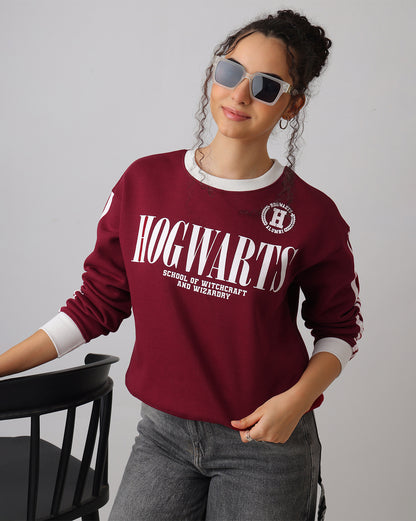 Harry Potter Hogwarts Relaxed Fit Sweatshirt Women