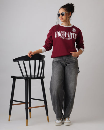 Harry Potter Hogwarts Relaxed Fit Sweatshirt Women
