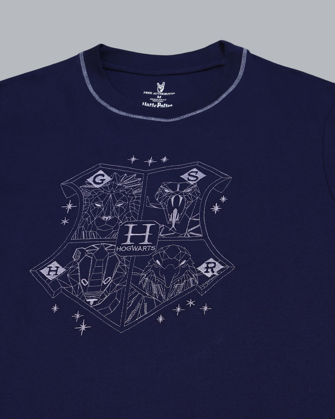 Hogwarts Embroidered Regular Fit Tshirt For Men