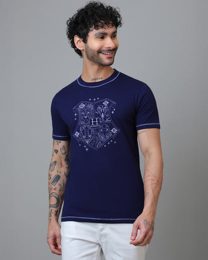 Hogwarts Embroidered Regular Fit Tshirt  Men