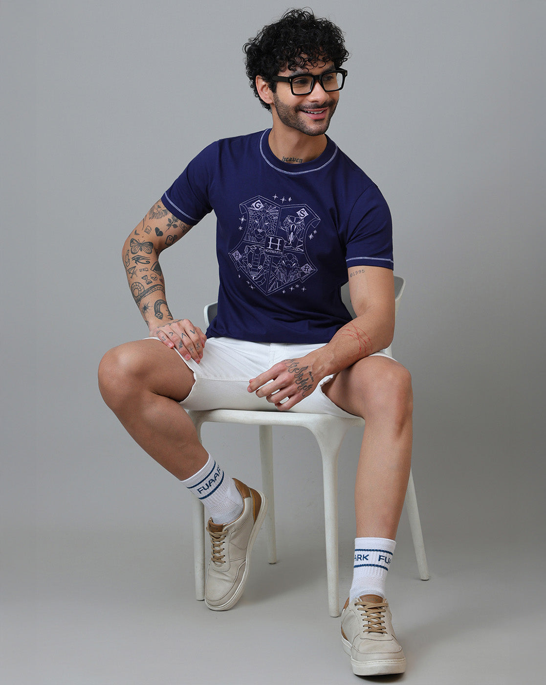 Hogwarts Embroidered Regular Fit Tshirt For Men