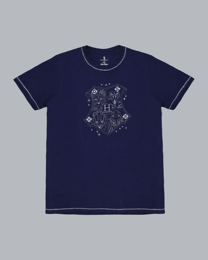 Hogwarts Embroidered Regular Fit Tshirt  Men