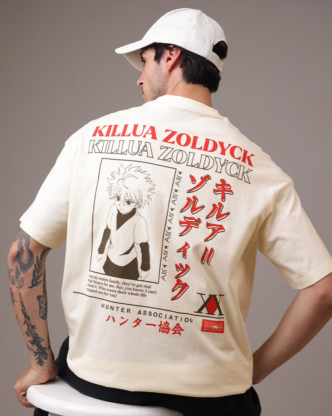 Hunter X Hunter Killua Zoldyck Oversized Fit Tshirt Men