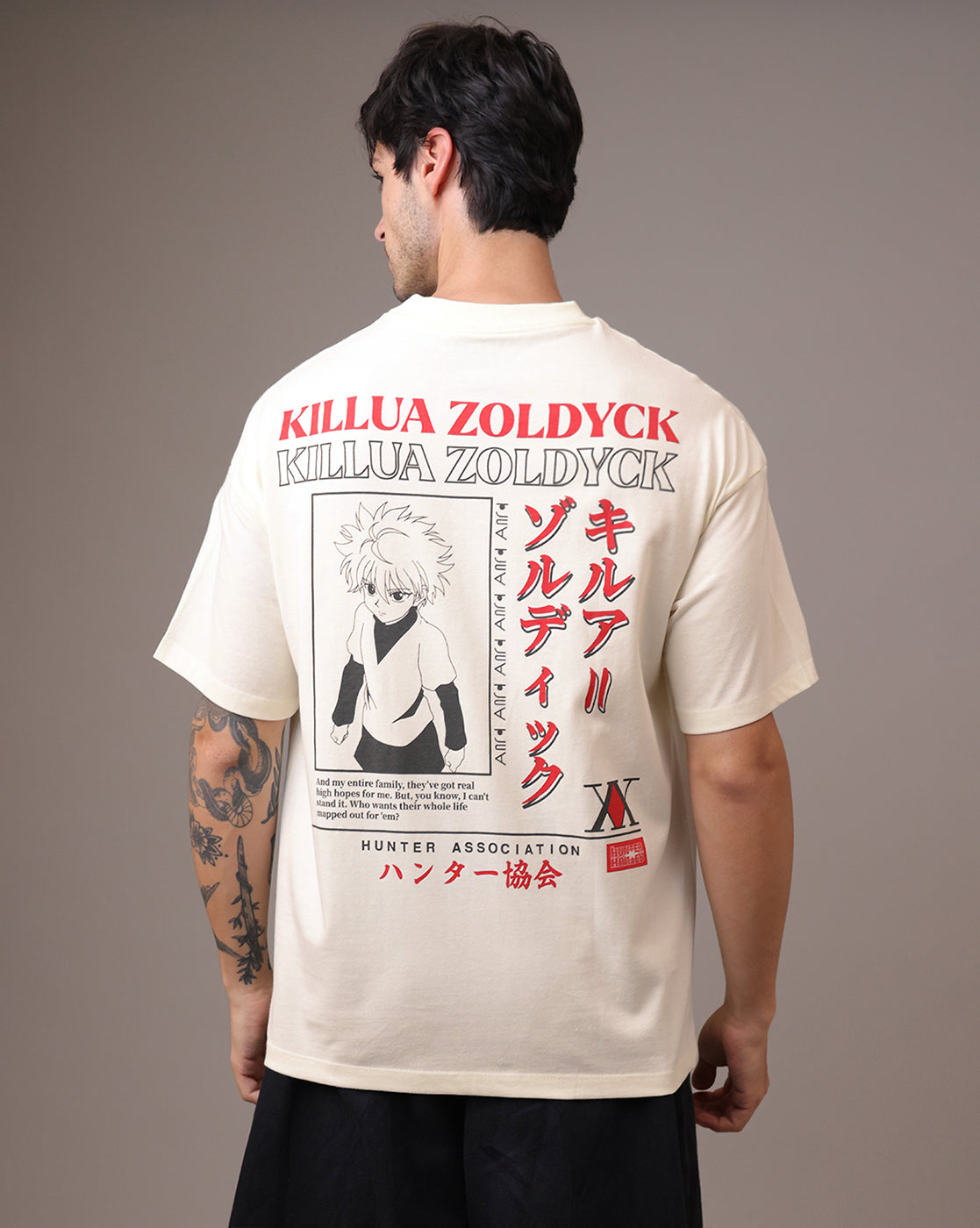 Hunter X Hunter Killua Zoldyck Oversized Fit Tshirt Men