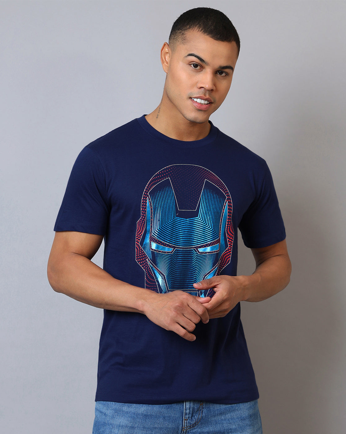Iron Man Printed Regular Fit Tshirt For Men
