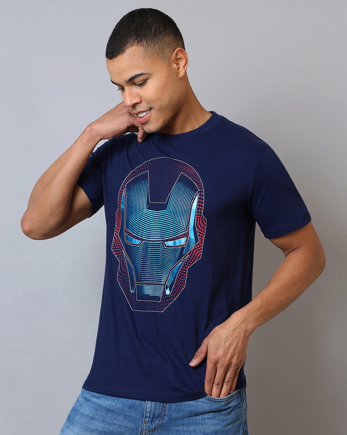 Iron Man Printed Regular Fit Tshirt For Men
