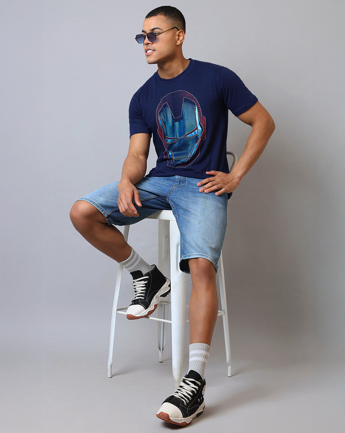 Iron Man Printed Regular Fit Tshirt For Men