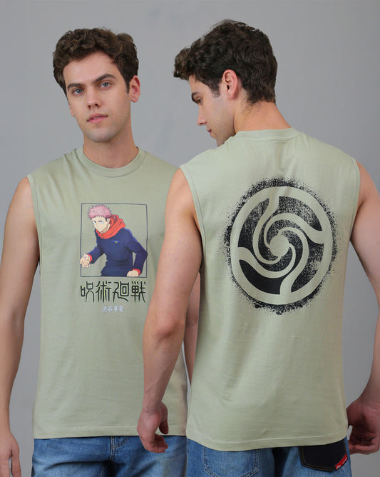 Jujutsu Kaisen Printed Regular Fit Muscle-Tee For Men