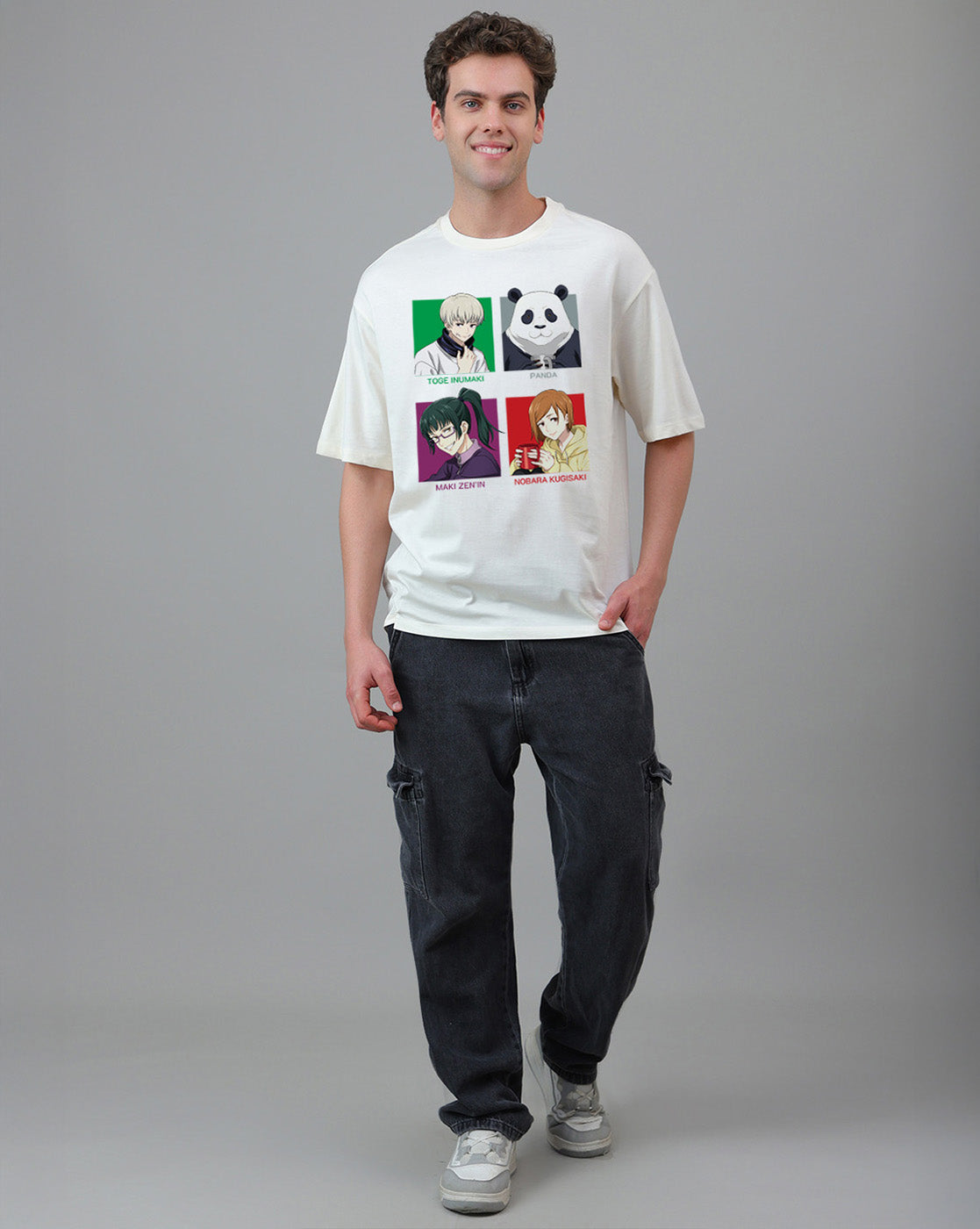 Jujutsu Kaisen Jujutsu Kaisen Printed Oversized Tshirt For Men