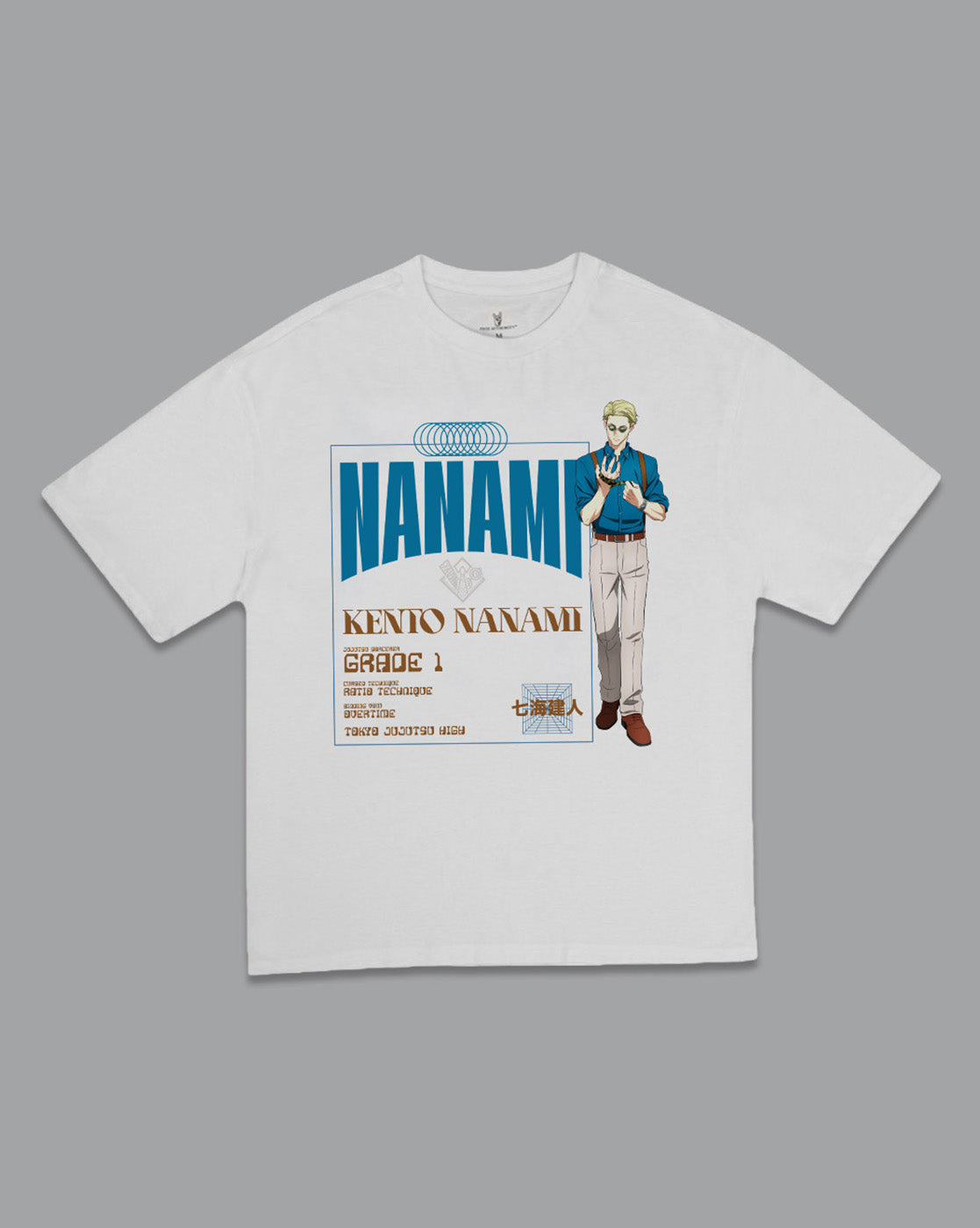 Jujutsu Kaisen Nanami Printed Oversized Tshirt For Men