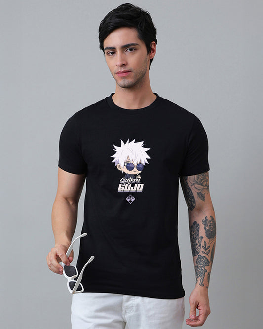 Jujutsu Kaisen Satoru GOJO Printed Regular Fit Tshirt For Men