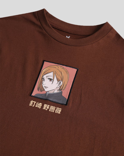 Jujutsu Kaisen Nobara Kugisaki Embroidered Regular Fit Tshirt  Women