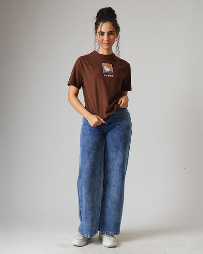 Jujutsu Kaisen Nobara Kugisaki Embroidered Regular Fit Tshirt  Women