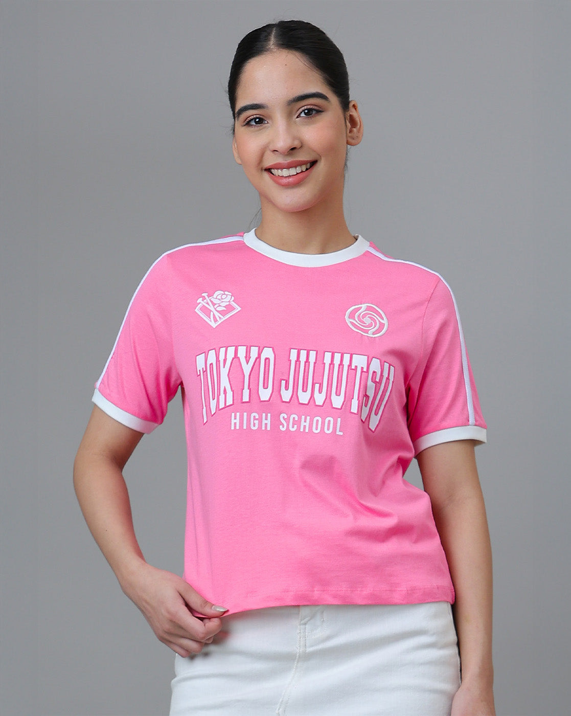 Jujutsu Kaisen Printed Regular Fit Tshirt For Women