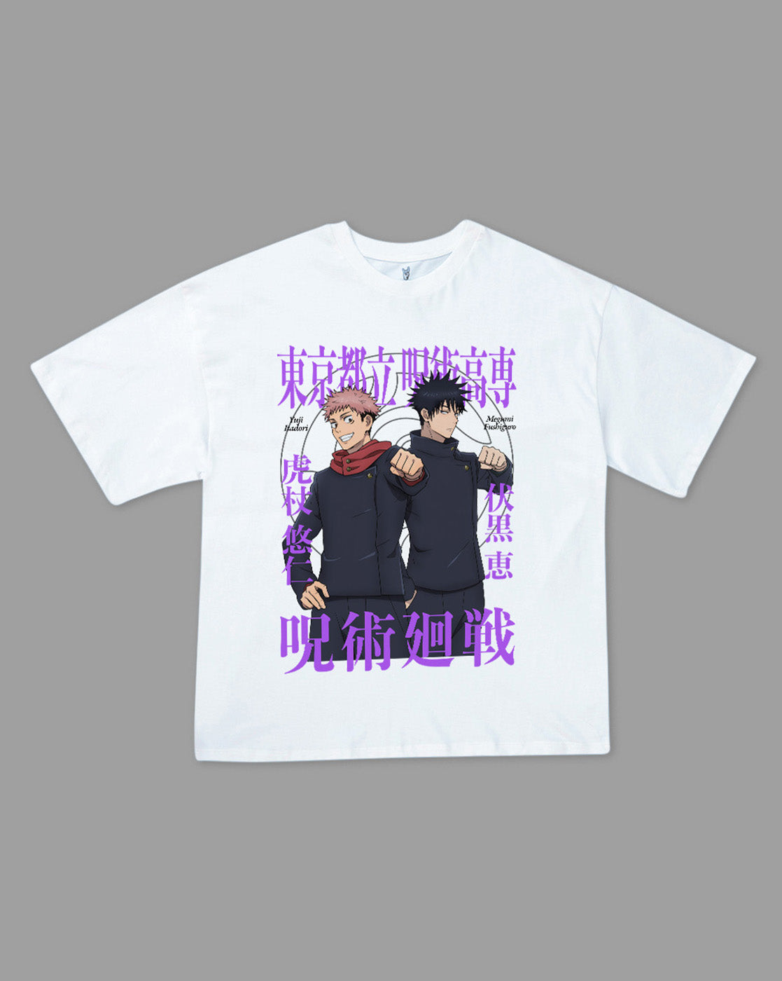 Yuji Itadori & Megumi Fushiguro Printed Oversized Tshirt For Women