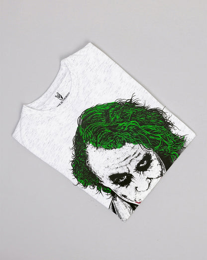 Joker Regular Fit Round Neck White Tshirt  Young Men