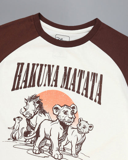 Lion King  Regular Fit Raglan Sleeves Tshirt  Women
