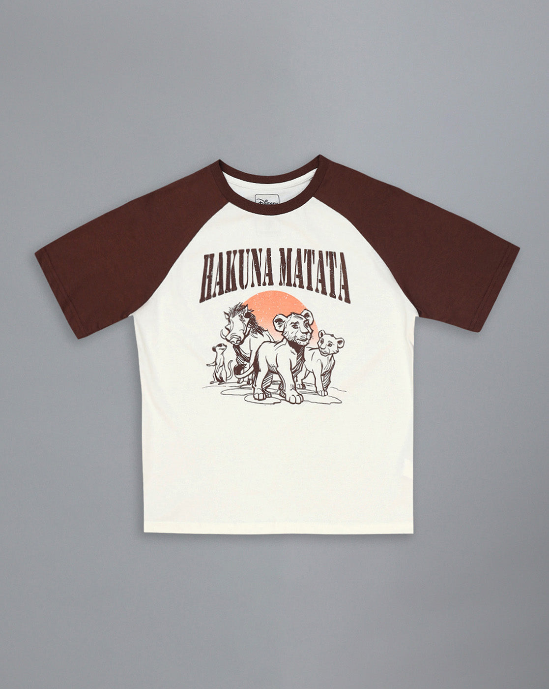 Lion King Printed Regular Fit Raglan Sleeves Tshirt For Women