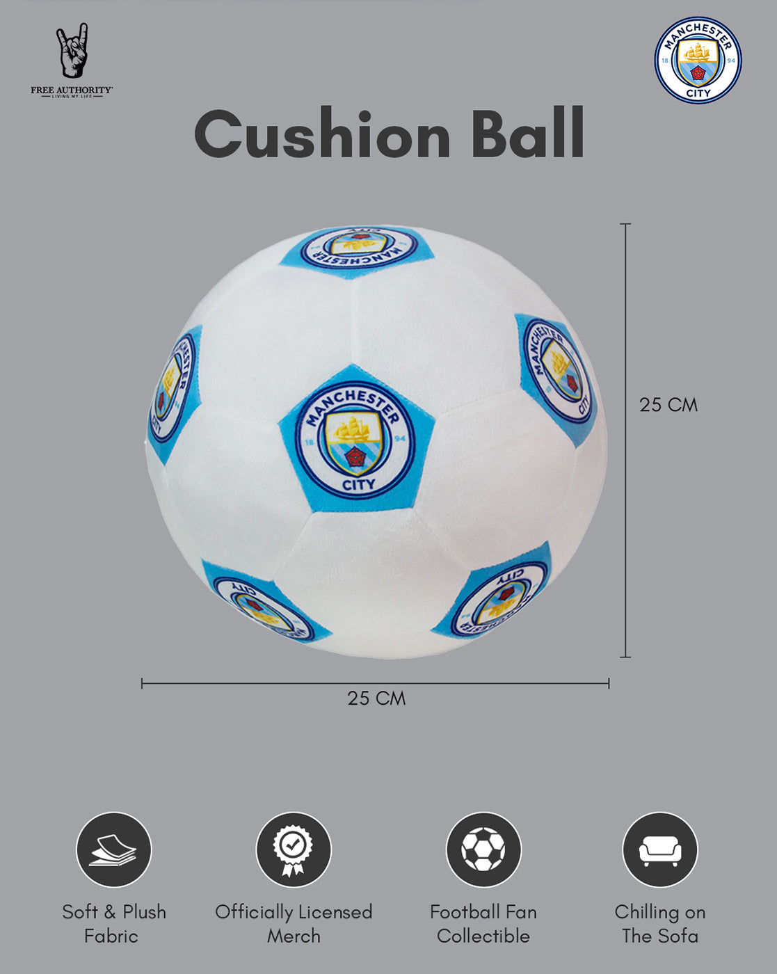 Manchester City F.C. Cushion Football For Unisex