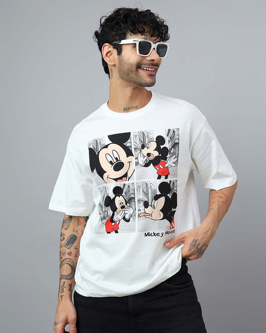 Mickey & Friends Printed Oversized Tshirt For Men
