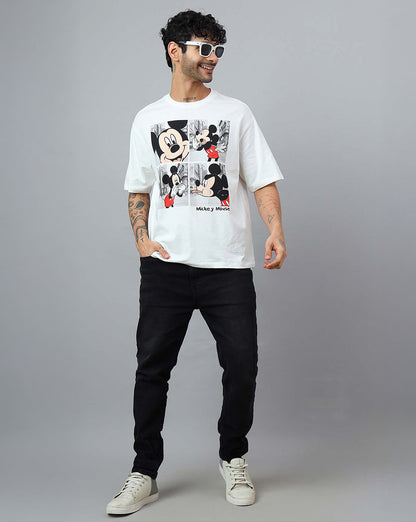 Mickey & Friends Printed Oversized Tshirt For Men