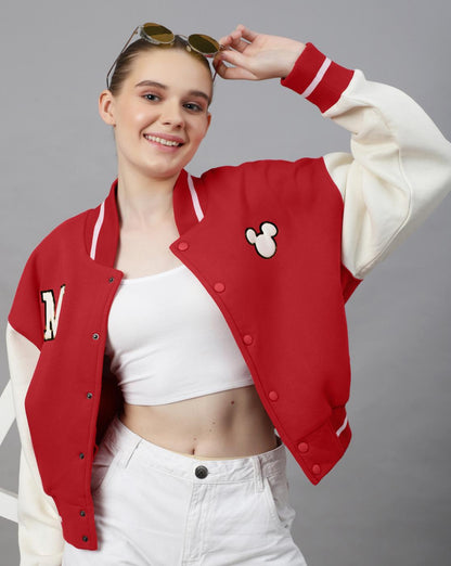 Mickey Mouse Regular Fit Varsity Jacket Women