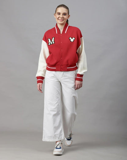 Mickey Mouse Regular Fit Varsity Jacket Women