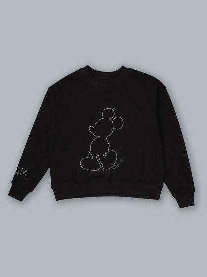 Mickey & Friends Rhinestones Relaxed Fit Sweatshirt  Women