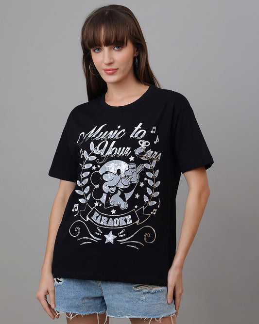 Mickey & Friends Printed Oversized Tshirt For Women