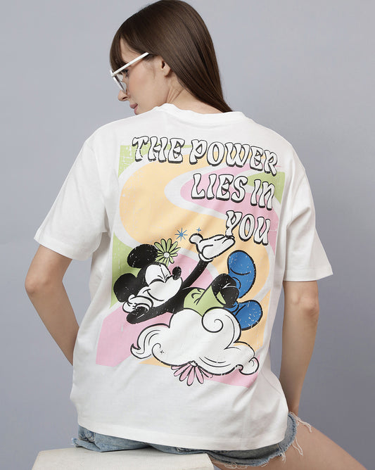 Mickey & Friends Printed Oversized Tshirt For Women
