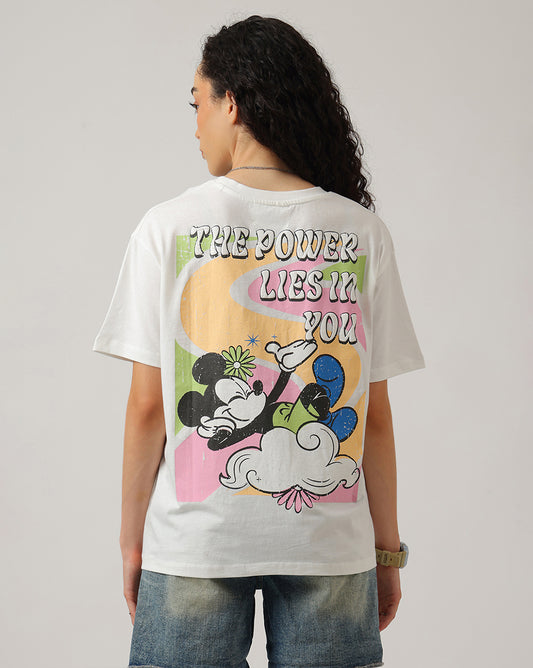 Mickey & Friends Printed Oversized Tshirt For Women