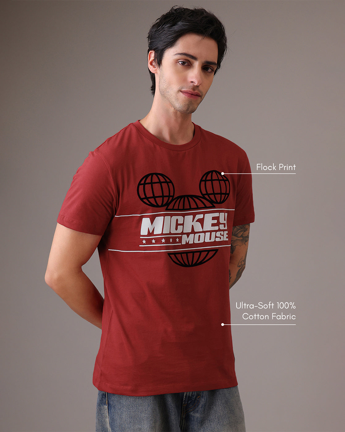 Mickey Mouse Regular Fit Tshirt Men