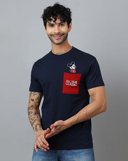 Mickey & Friends Embroidered Regular Fit Tshirt  Men