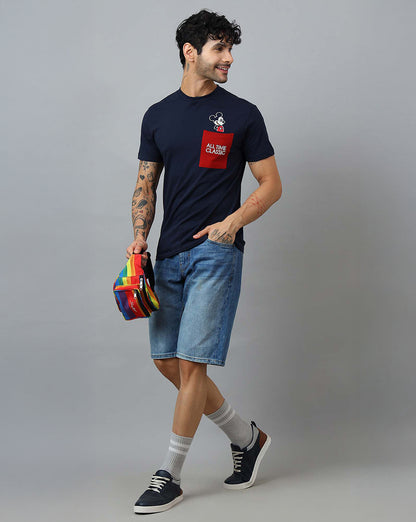 Mickey & Friends Embroidered Regular Fit Tshirt  Men