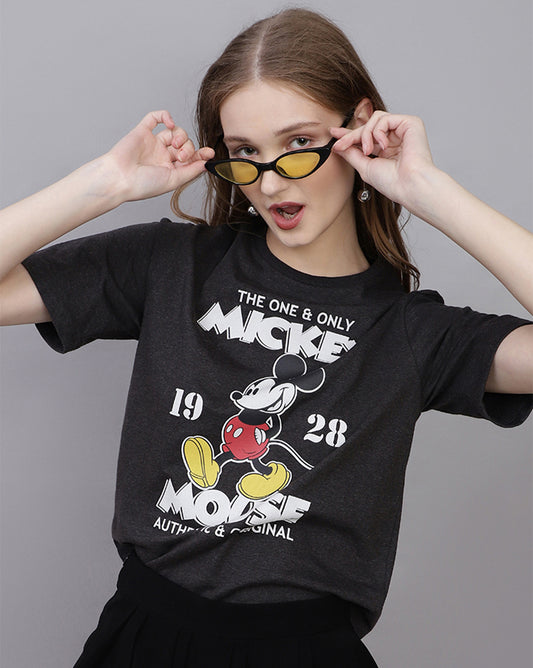 Mickey & Friends Printed Regular Fit Tshirt For Women