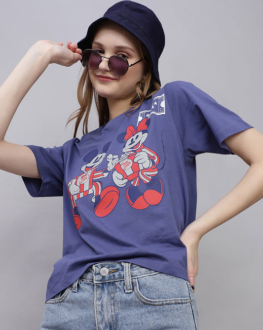 Mickey & Friends Printed Regular Fit Tshirt For Women