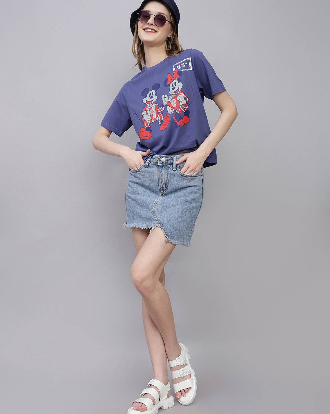 Mickey & Friends Printed Regular Fit Tshirt For Women