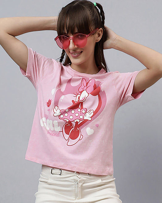 Mickey & Friends Printed Regular Fit Tshirt For Women